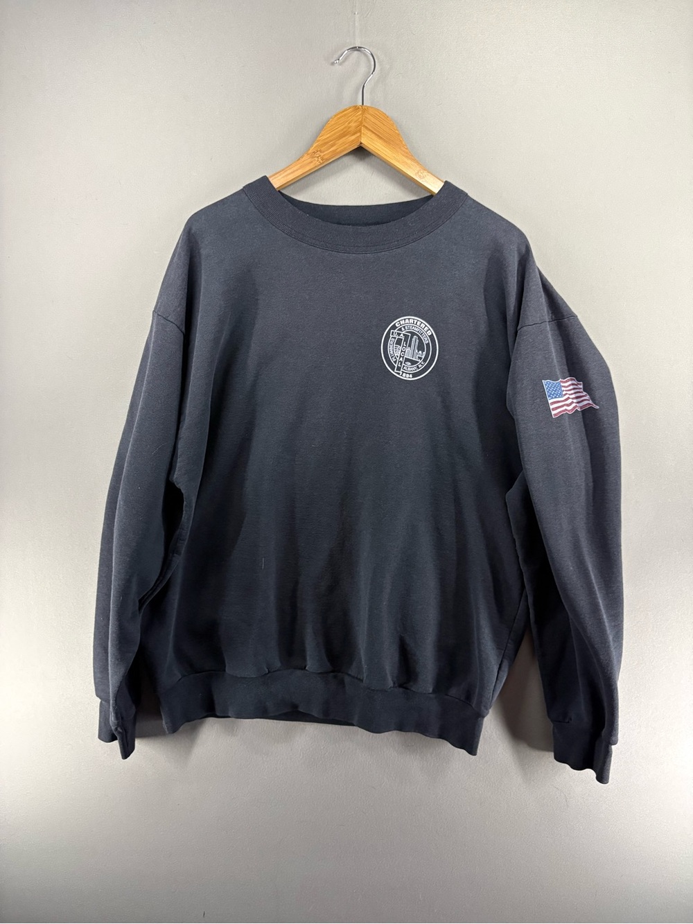 Vintage Windjammer Crew Neck Sweatshirt Sie XL Union Local 7 NY Albany Retro